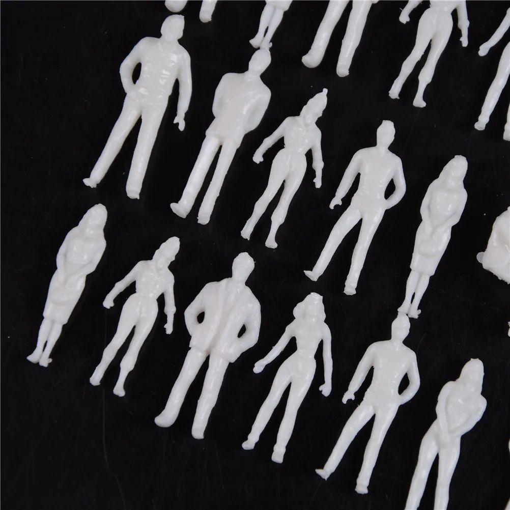 

New 10Pcs/lot 1:50 scale model miniature white figures Architectural model human scale model ABS plastic peoples