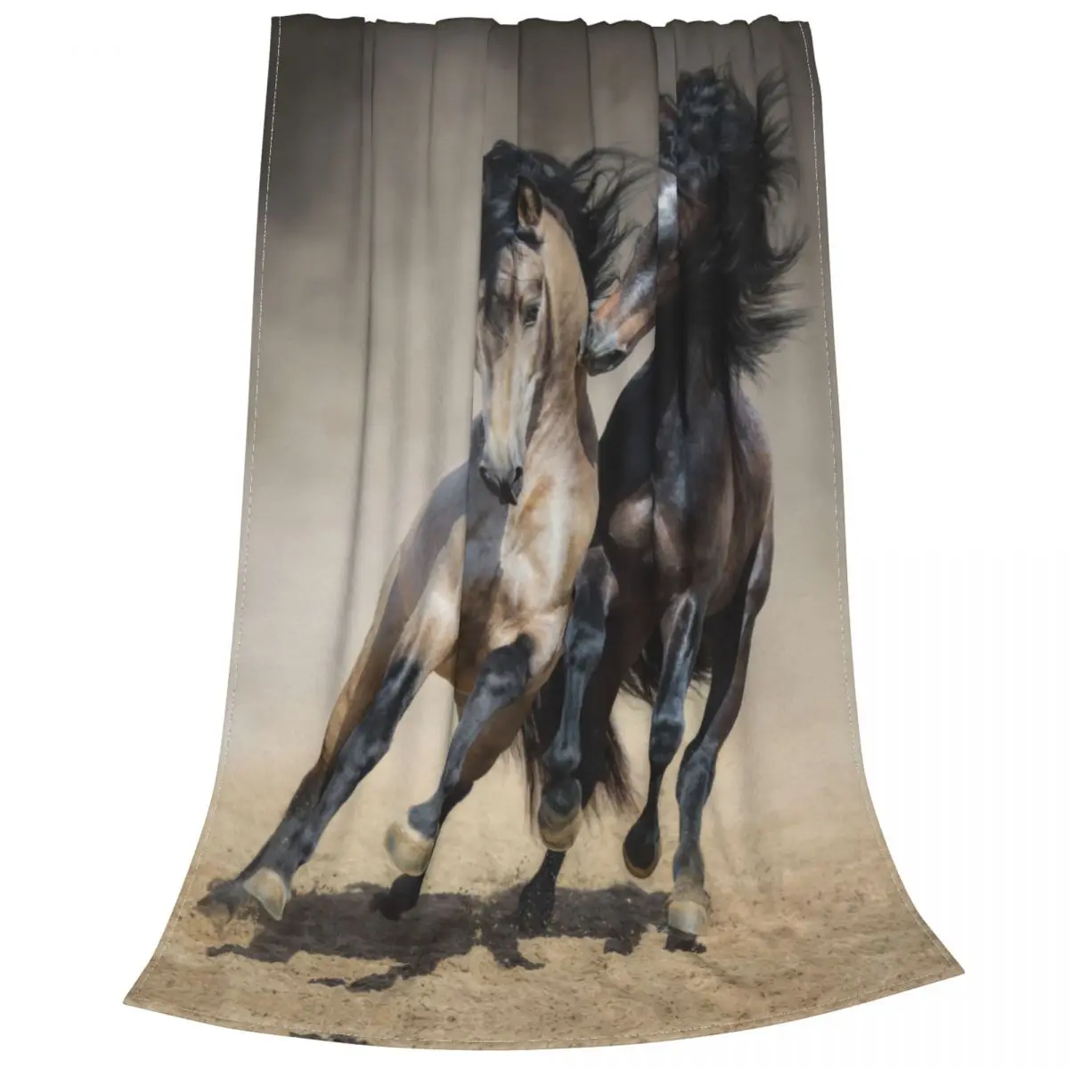 Белые Серые Одеяла с лошадью Бархатные украшения завитые животные для
