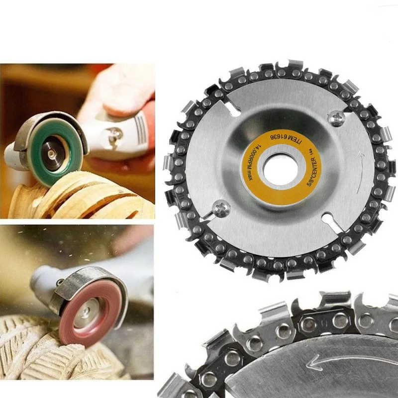 Портативный 4 дюйма резьба по дереву дисковый цепная дробилка прекрасно