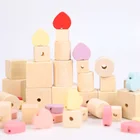 Детские деревянные кубики из натурального дерева сделай сам, незавершенные деревянные кубики, деревянные кубики для рукоделия, подарки для рукоделия