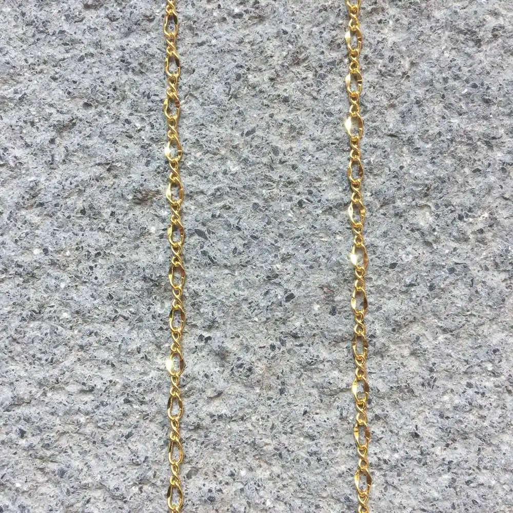 Оптовая продажа Высококачественная латунная цепочка FUWO с 24-каратным золотом