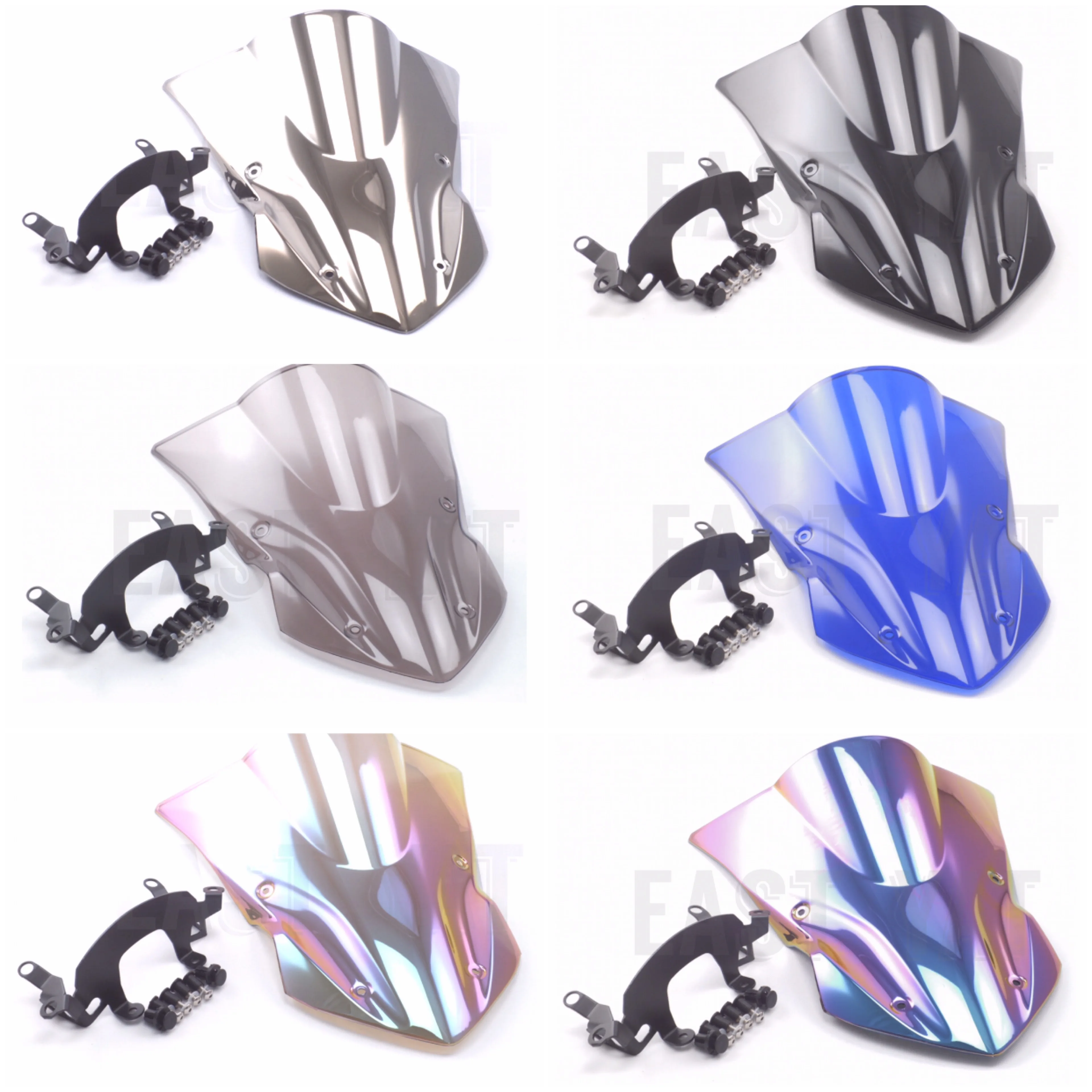 

Motorcycle black white windshield suitable for Kawasaki Z900 2017 2018 2019 modified front wind deflector