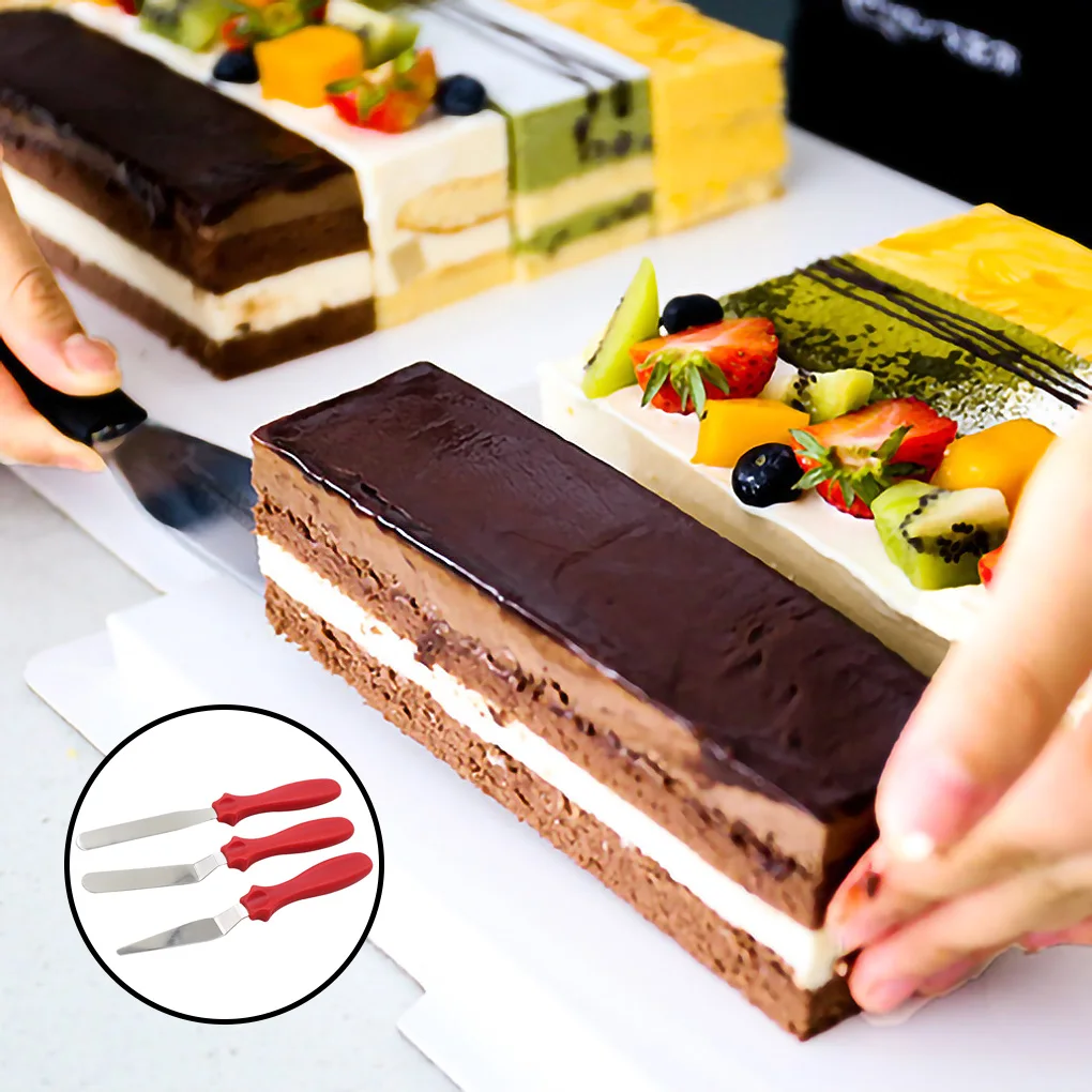 Нержавеющая сталь Гладкий скребок палитра нож набор из 3