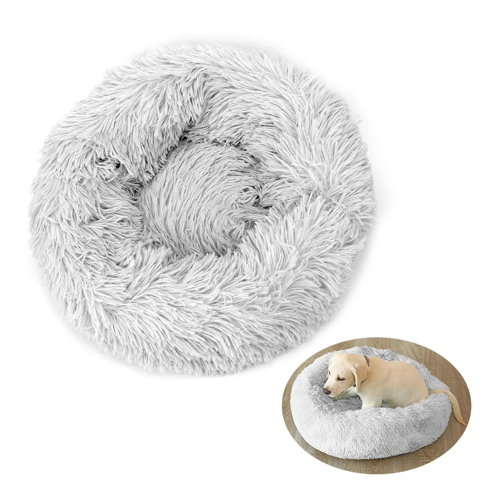 

Dog Cat Sleeping Sofa for Small Medium Dog Cat Fluffy House Cushion Super Soft Pet Bed Kennel Round Plush Mat Pet Product