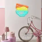 Пользовательский светодиодный неоновый знак табличка логотип настенный Декор для дома кухня магазин ресторан лапша логотип еды неоновое освещение Бра