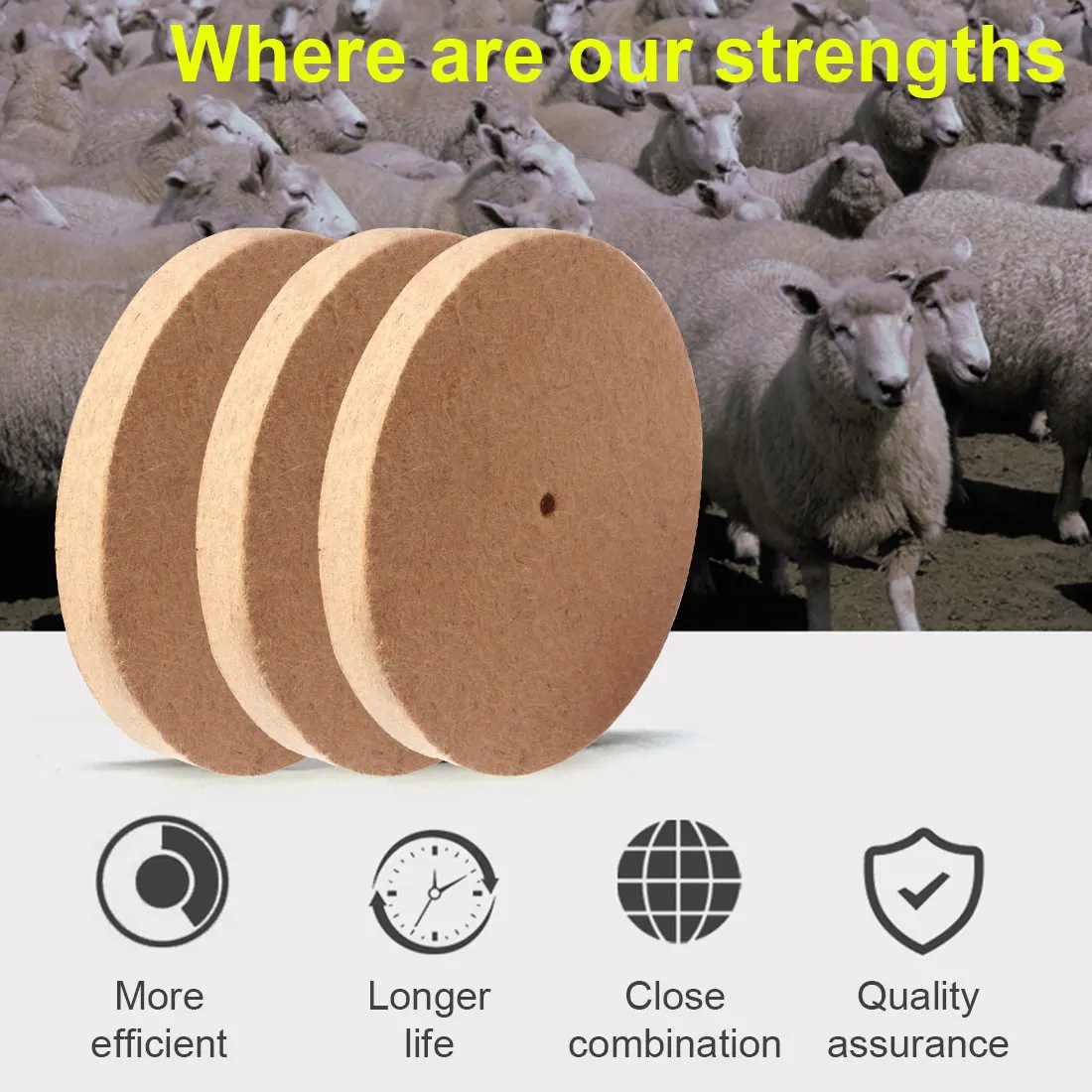 Felt Polishing Buffing Wheel Jade Metal Mirror Grinder Tool Marble Glass Surface Finish Bench Ceramics Wool | Инструменты