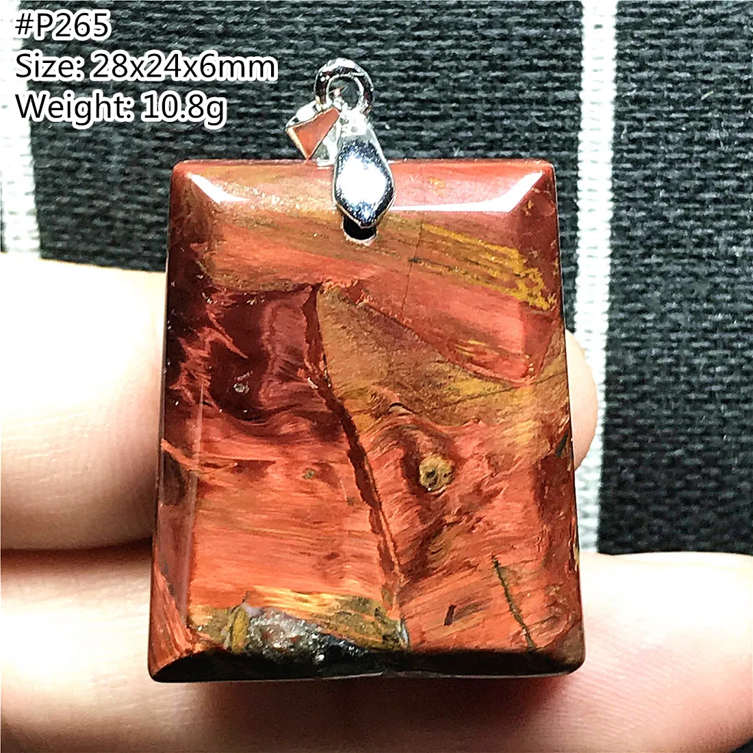 

Подлинное ожерелье из натурального желтого и красного пьестерсита, Подвеска для женщин и мужчин, хрустальные бусины, серебро, энергия Намиб...