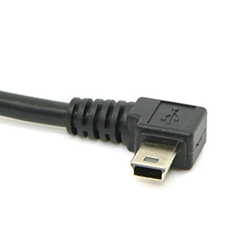 Mini USB B Type 5pin Male Right Angled 90 Degree to 2.0 Data Cable with EMI Ferrite Core 5 Meters | Электроника