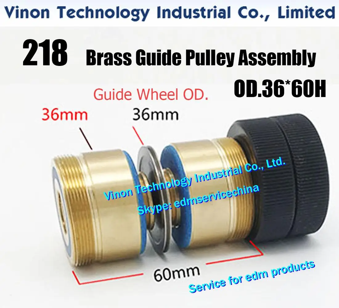 

OD36x60Hmm 218 Brass Guide Pulley Roller Assembly Parts, Brass-Roller's Diameter 36, Guide-Pulley's Diam. 36mm, Height 60mm