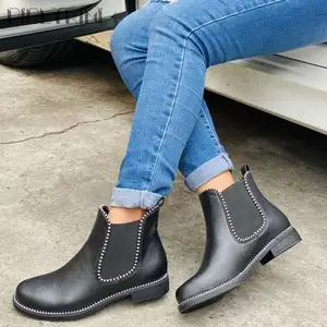 ribetrini ins hot sale platform chunky heel chelsea boots for women slip on casual fashion comfy walking brand luxury punk shoes free global shipping