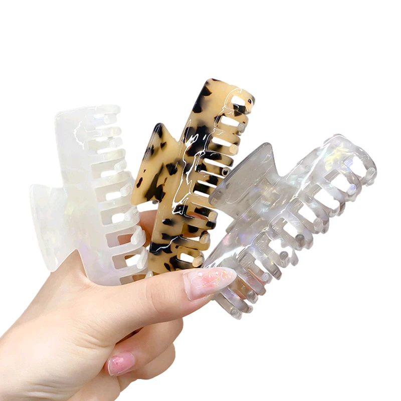 

Acetate Leopard Print Hair Clips Vintage Large Hair Claws For Women Girl Hair Accessories Crab Hair Clip Headdress Party Gifts