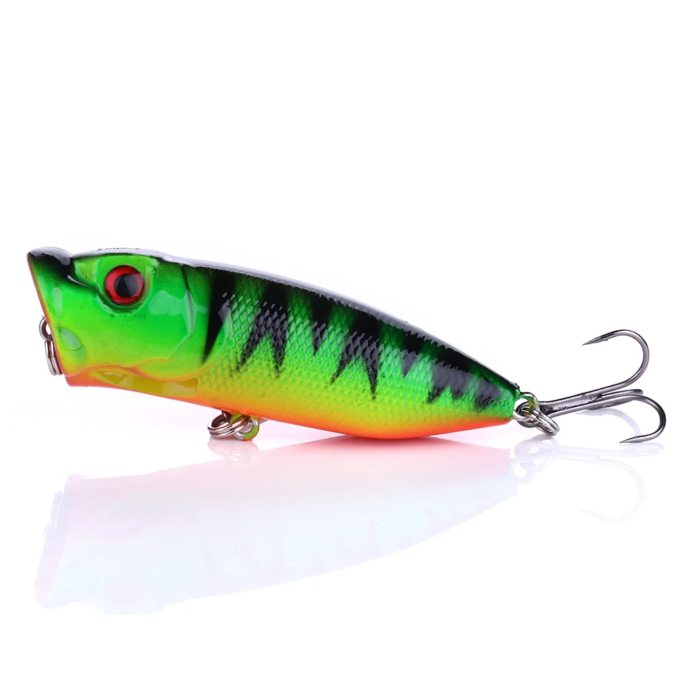 

1Pcs Fishing Lures 6.5cm/11.5g Topwater Popper Bait 5 Color Hard Bait Artificial Wobblers Plastic Fishing Tackle with 6# Hooks