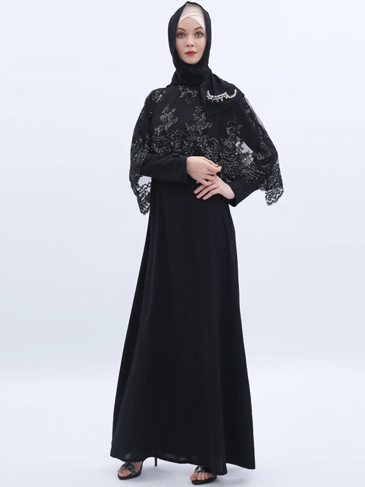 Кружевные платья abaya Дубай, Турция исламский, арабский мусульманское платье, Morocco Caftan Tesettur Elbise Sukienki платья Хиджаб халат Longue