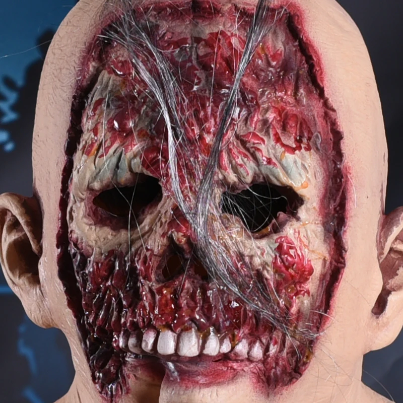 

Halloween Mask Horror Decoration Sacry Rotten Face Bloody Masks for Adult Wear Terror Headgear Latex Festival Supplies Realistic