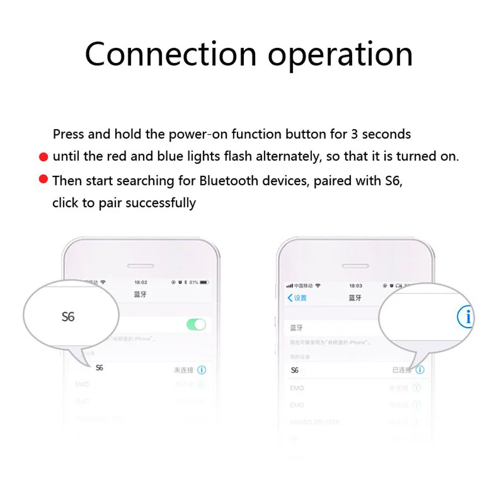 S6 Шейным Беспроводной Bluetooth наушники Спорт гарнитура с микрофоном для iPhone 7 8 X samsung huawei android