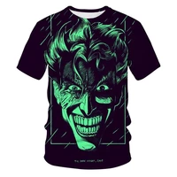 fashion clown pattern 3d printing t shirt menwomen short sleeve harajuku hip hop style personality trend loose plus tops tees