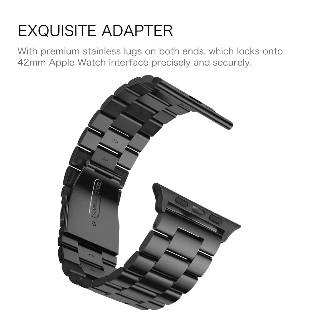 Ремешок для Apple Watch 44 мм 42 мм нержавеющая сталь премиум класса браслет на запястье для Apple Watch Band Series 4 3 2 1 Sport 38 мм 40 мм