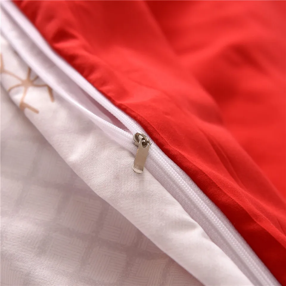 Рождественский Комплект постельного белья пододеяльник с наволочками белый