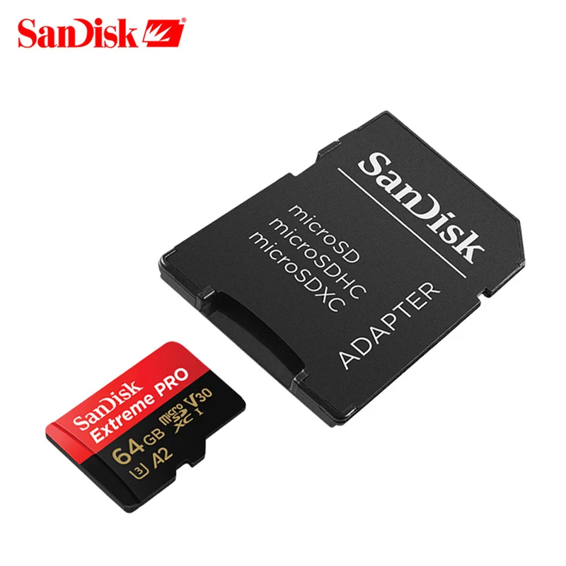 Sandisk Extreme Pro Micro SD карта до 170 МБ/с./с A2 V30 U3 32 Гб 64 128 ГБ 256 памяти a1карта SDXC флеш-карта TF