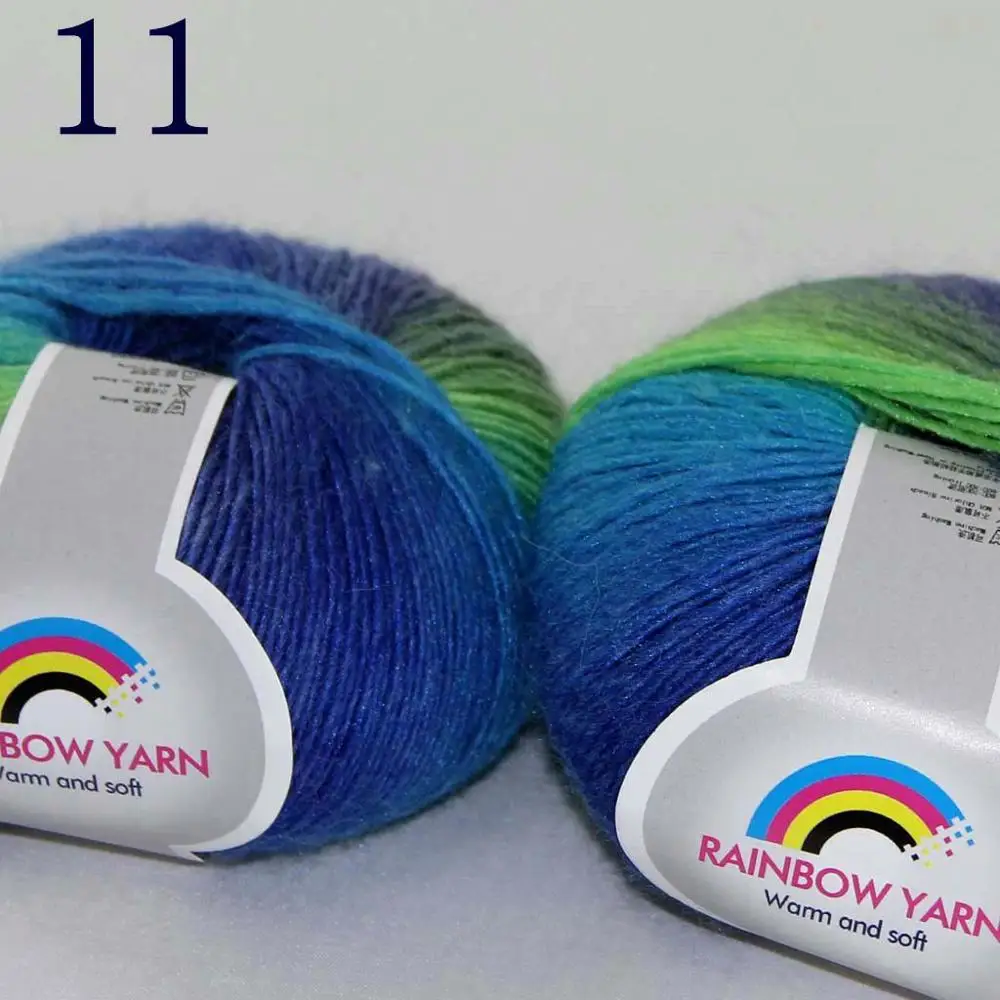 Распродажа мягкая кашемировая шерстяная разноцветная шаль с шариками 4X50 г