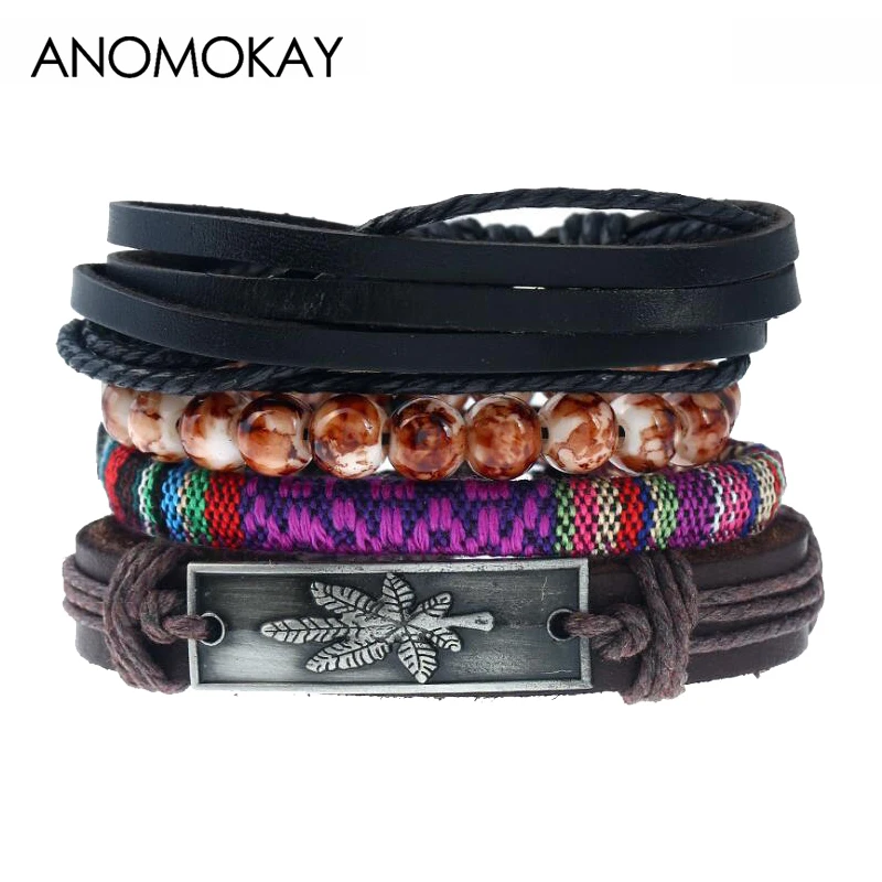 Европейский и американский стиль богемный веревочный ремешок браслет винтажный