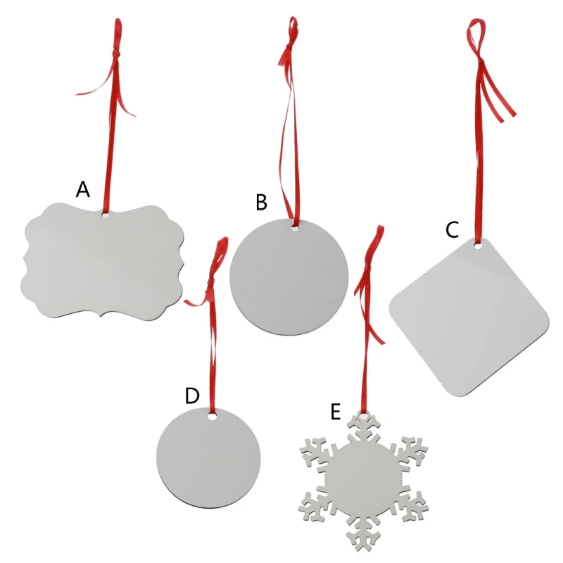 

10Pcs Sublimation Blank Pendant MDF Board Blank Christmas Valentine Day Ornament