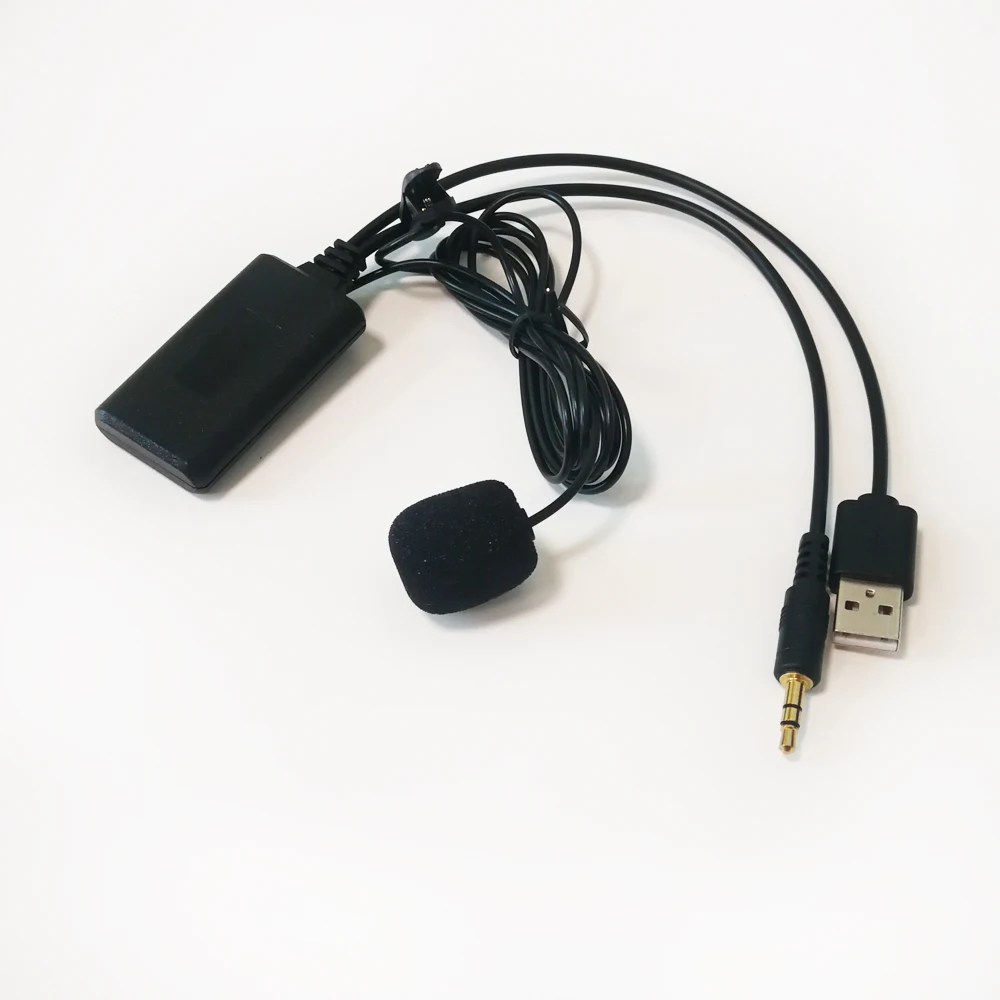 Biurlink 150 см Автомобильный Bluetooth Aux USB 5 в беспроводной музыкальный аудио приемник телефонный звонок Handsfree адаптер микрофон для Ford Focus Mondeo