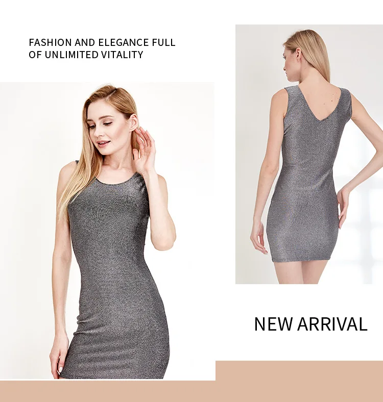 

2021 New Fashion Women's Bright Silk Sexy Nightclub Strapless Dress