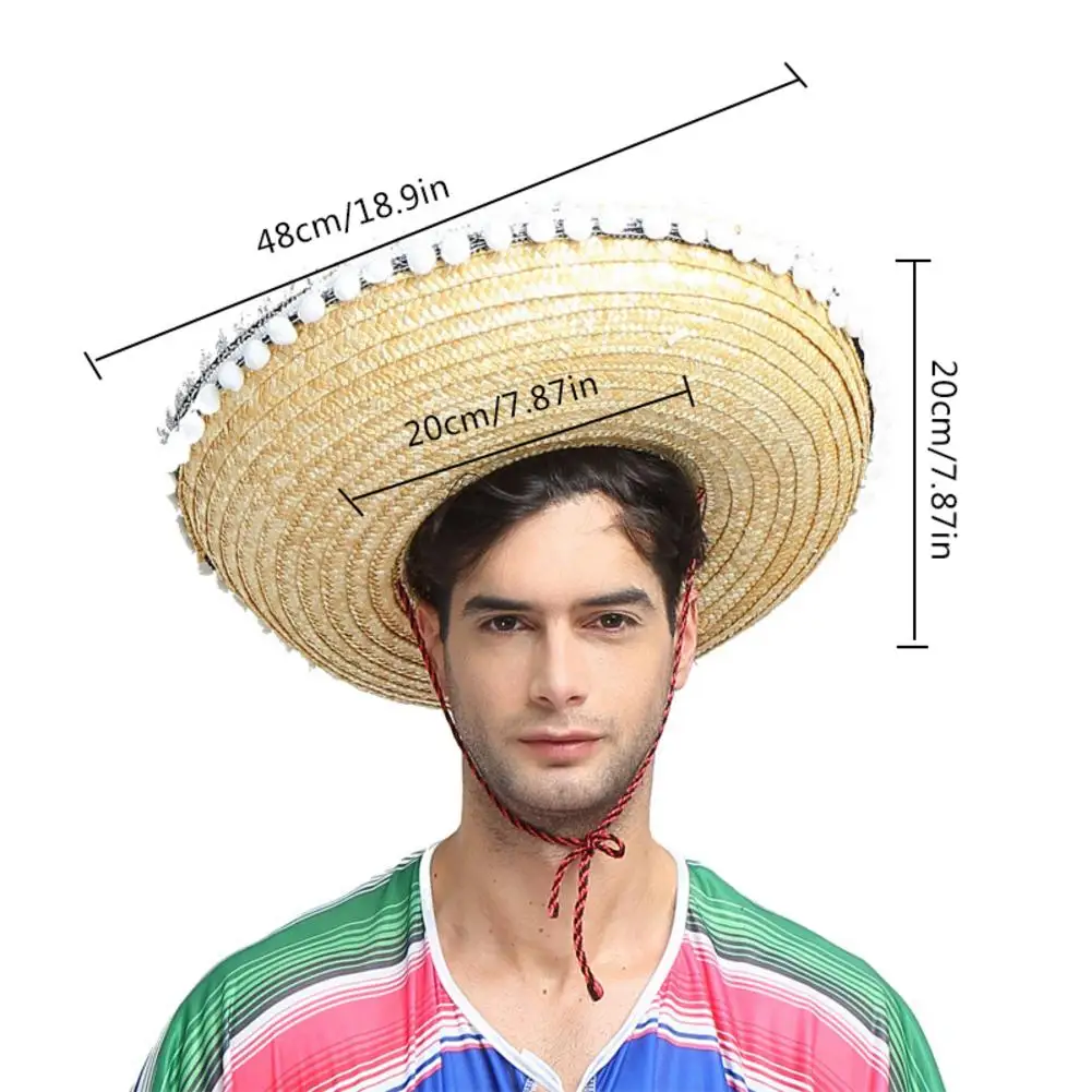 Мексиканская Шляпа из натуральной соломы мини сомбреро карнавал сумасшедшая