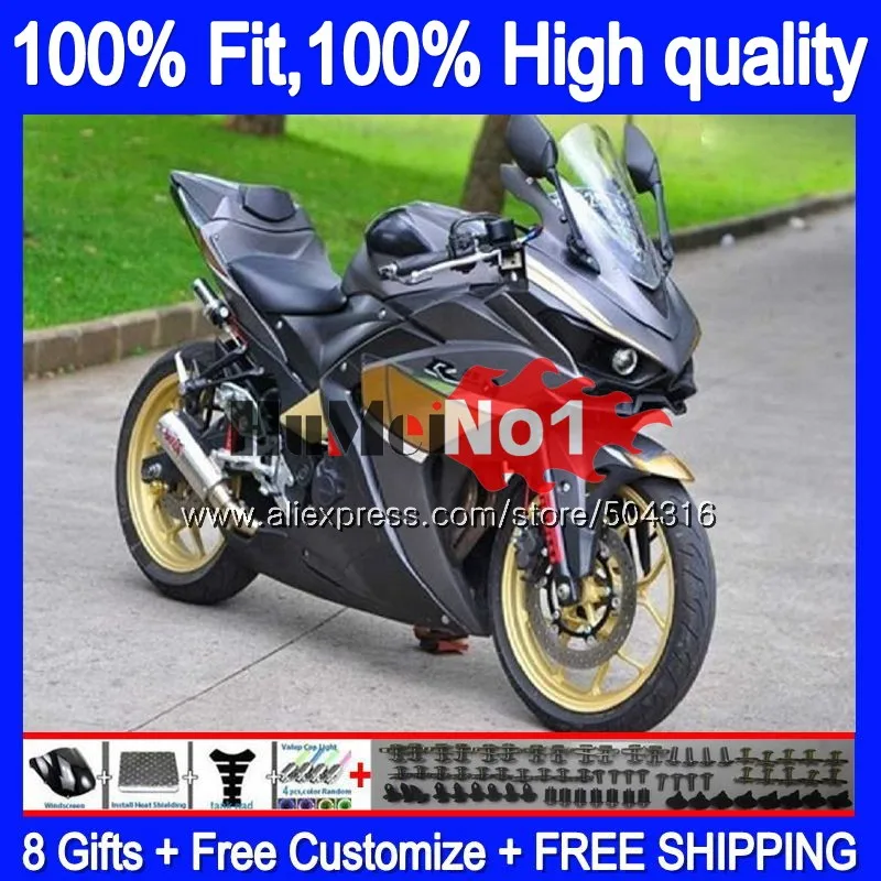 

Инъекция для YAMAHA YZF R3 R25 R3 R 25 YZF-R3 YZFR25 серый черный 55MC.12 YZF-R25 YZFR3 2014 2015 2016 14 15 16 17 обтекатель