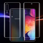 Передняя Задняя крышка полная защита экрана Силиконовый ТПУ для Samsung Galaxy A50 A40 A30 A10 A20 A60 A70 M30 M20 M10 стикер гидрогель