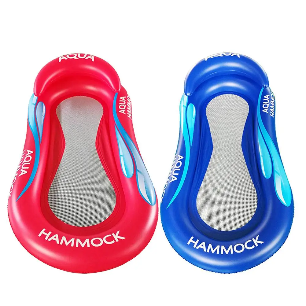 

Swimming Water Hammock Bed Inflatable Pool Float Chair 165X90 Cm Lounge Chair Float Beach Lounge Bed For Kids Adults Water Toys