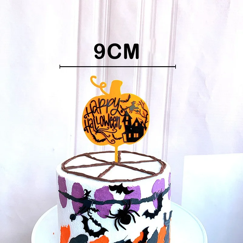

Halloween party decoration Cake Topper Halloween cake decoration insert sign Dessert decoration Pumpkin Decoration Sign