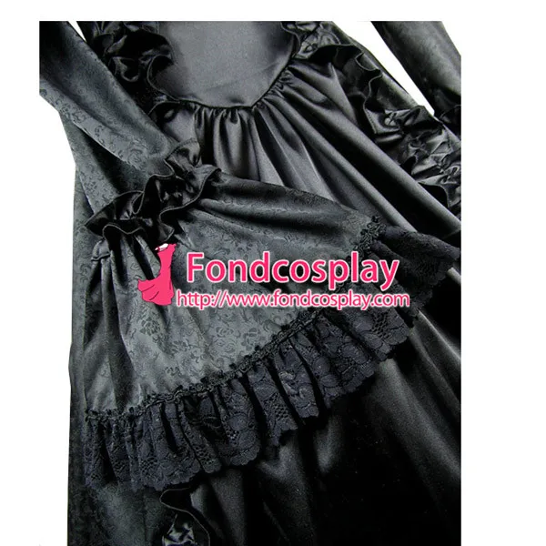 

Gothic Lolita Punk Medieval Gown Black Ball Long Evening Dress Jacket Tailor-made[CK1389]