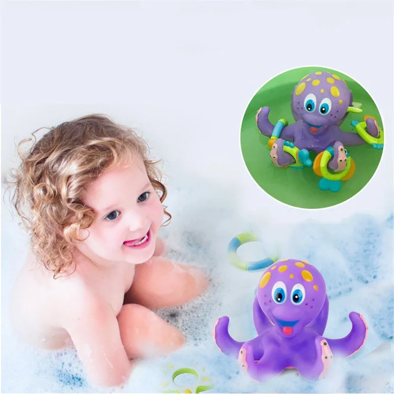 6 шт. купальных игрушки для душа детская игровая воды милый осьминог ванной