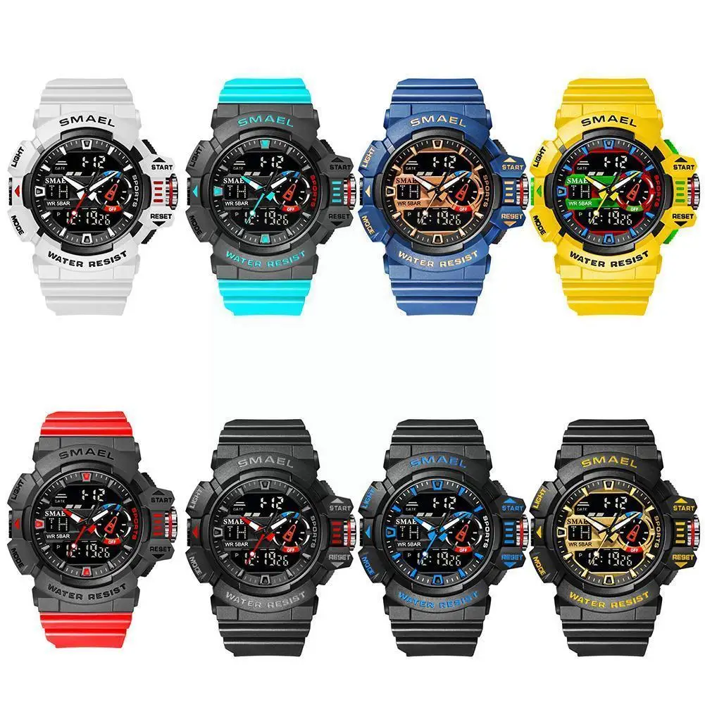 

Multifunctional Dual Display Shockproof Outdoor Waterproof Watch Electronic Watch Sports Wholesale Electronic High-quality C7F1