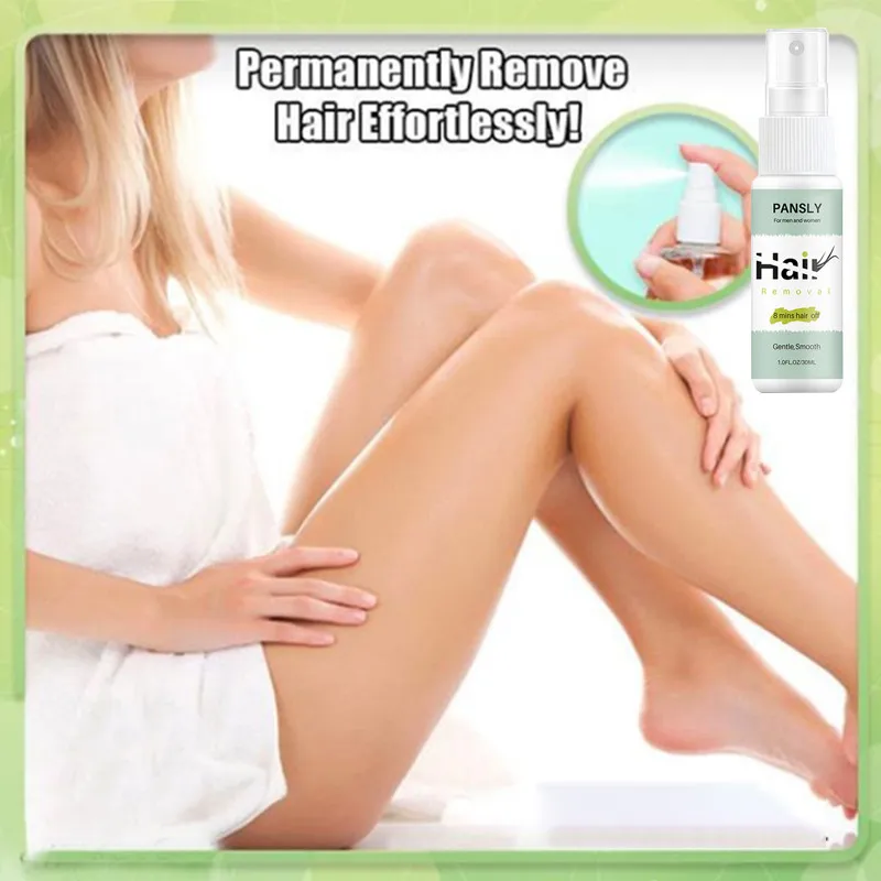 Permanent Hair Removal Spray Pansly 8 mins off Depilatory Beard Bikini Legs Painless Remover | Красота и здоровье