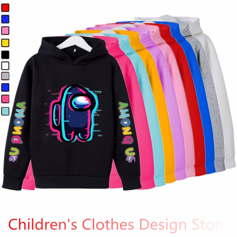 

Fashion Game Game Among Us Autumn Cotton Long Sleeve Sweatshirt Super Cool Pullover For Baby Boys Kids Casual Cartoon Hoodies