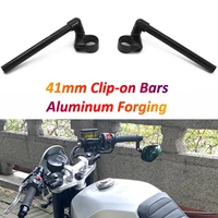 motorcycle 41mm clipon handle bars cnc aluminum alloy forging adjustable steering wheel for triumph cafe racer royal enfield