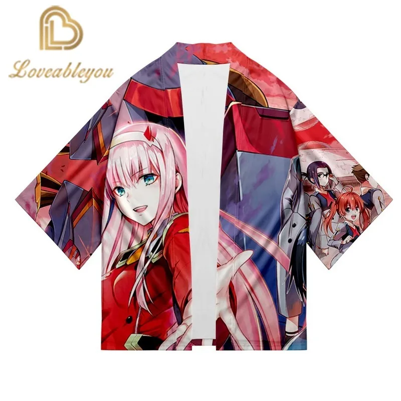 

Japanese Kimonos Woman and Men Asian Kimono DARLING In The FRANXX Cosplay Cardigan Shirt Kimono Couple Yukata