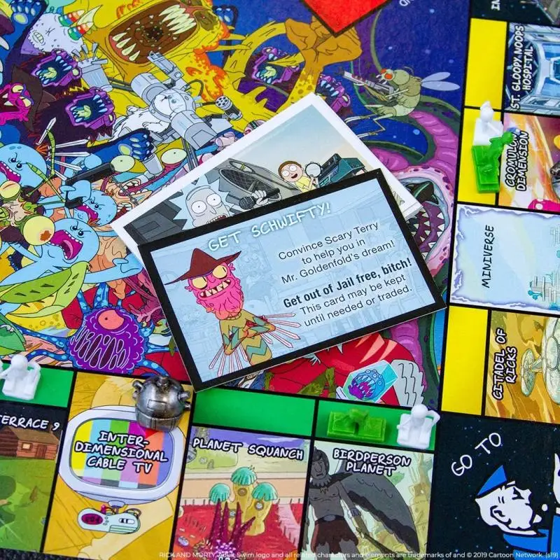 Оригинальный Монополия Рик и Морти очень быстро касающиеся собственности