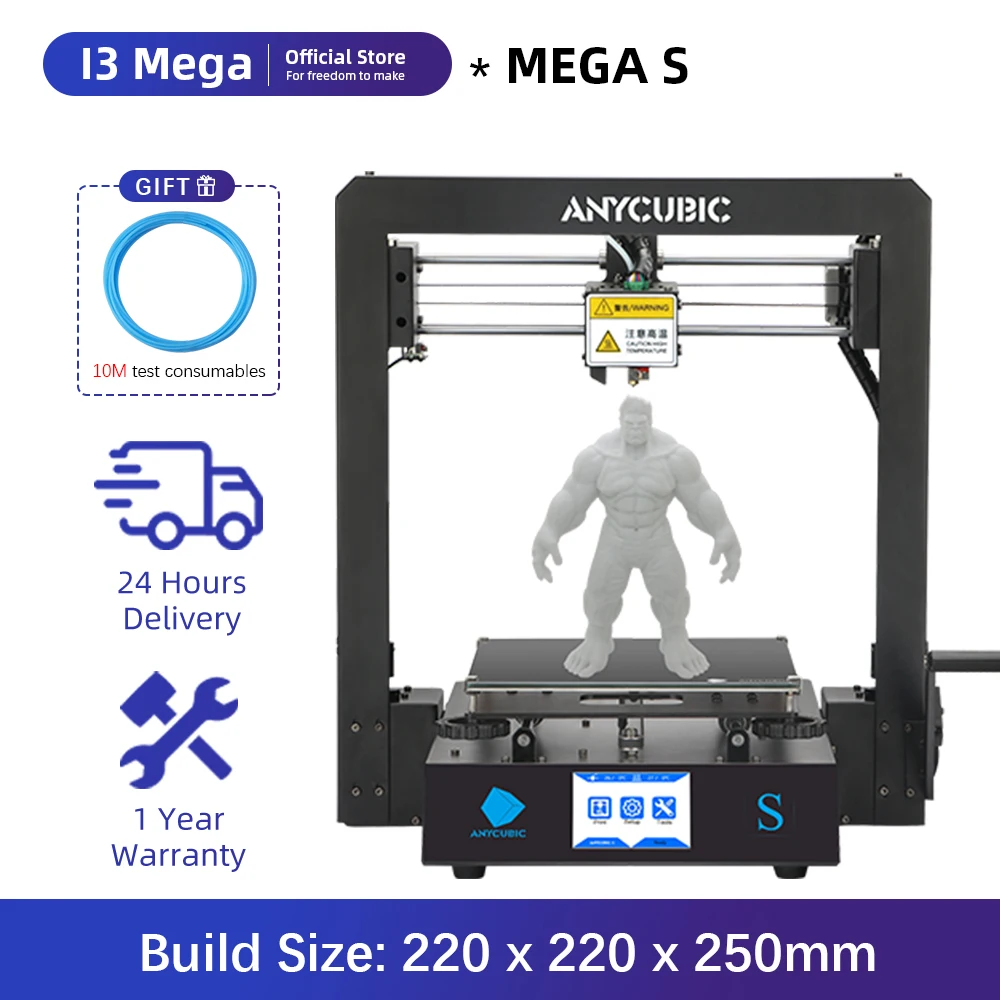 3D принтер Anycubic I3 Mega с гибкой нитью накаливания сенсорным экраном в металлической