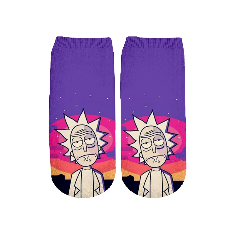 17 Новейшие Rick and Morty 3D печатных мультфильм милые короткие носки для мужчин женщин harajuku корейские носки RS-006 - Цвет: 17