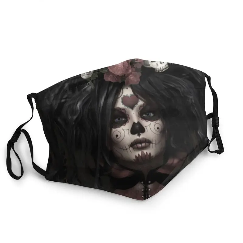 

Маска-респиратор La Catrina для мужчин и взрослых, пылезащитный дышащий респиратор для Дня мертвых