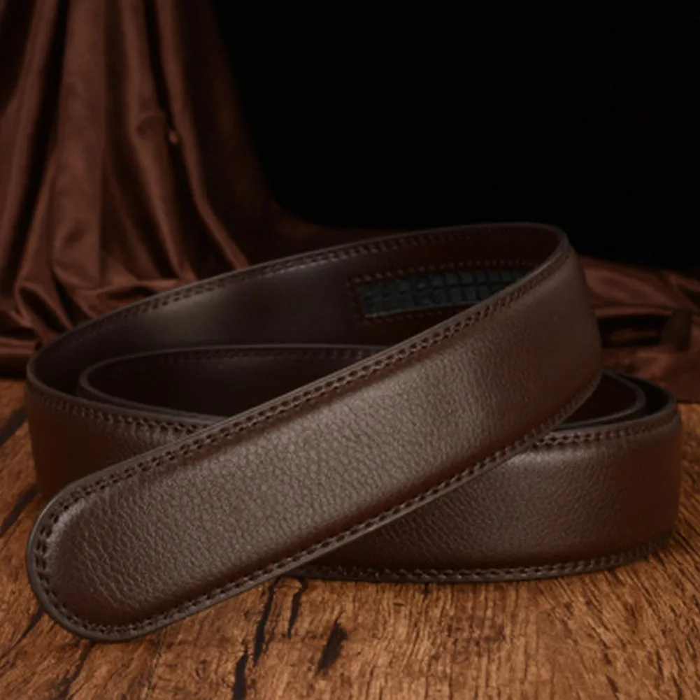 14 Lines Leather Waist Strap Vintage Business Luxury Without Buckle Durable Automatic Ribbon Men's Belt Headless | Аксессуары для