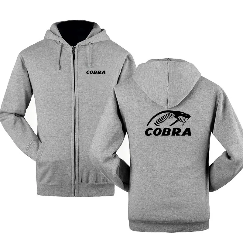 

Unisex Jackets Autumn winter Cobra logo zipper sweatshirts Printed Men fleecel Hooded jacket Hoodies Zipper Hoody