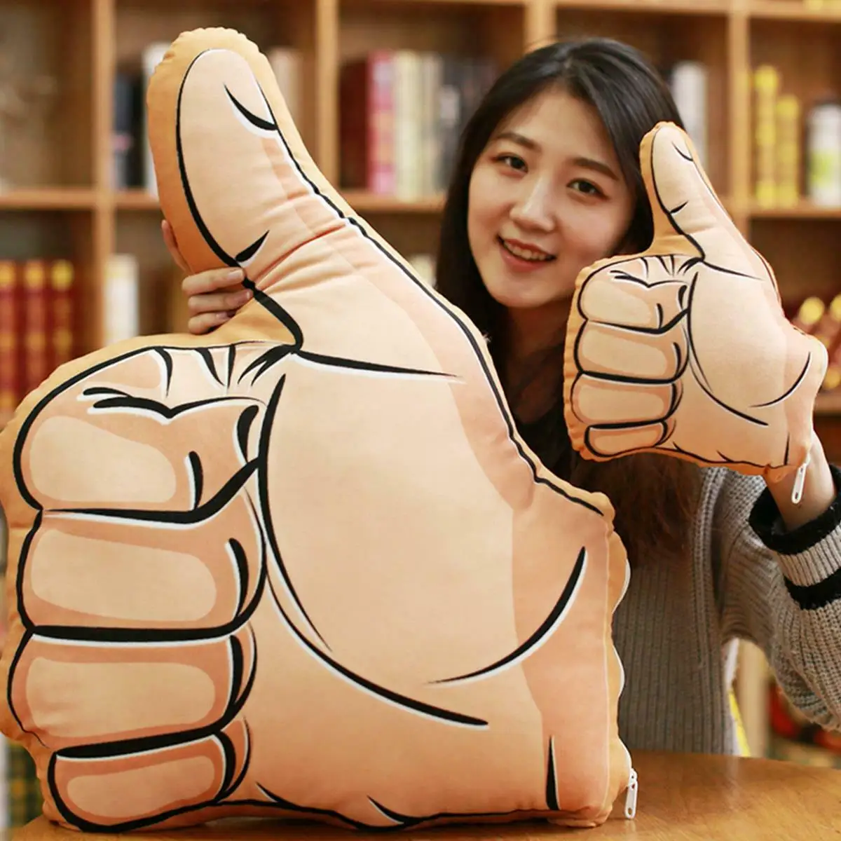 

60cm (23inches) funny pillow doll plush toy gesture shaped sleeping doll pillow stuffed plush toy