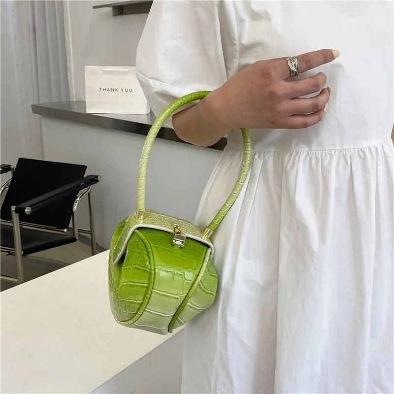 

Модные изысканные сумки на плечо в стиле ретро, повседневные женские тоуты, женские кожаные однотонные маленькие сумочки для покупок, 2021