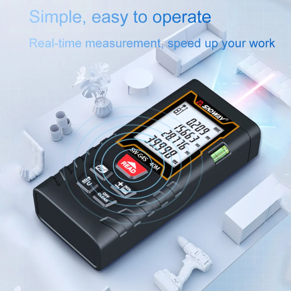 Дальномер лазерный SNDWAY 40 м|Лазерные дальномеры| |