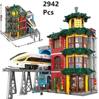 new design street view architecture building blocks guting building bricks toys birthday christmas gift for adult